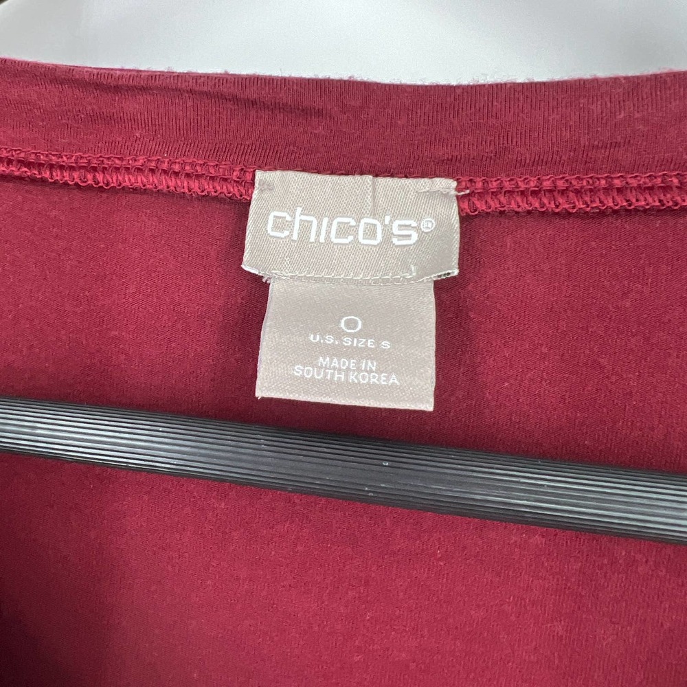 Chico's Size 0 or S Small Soft Long Sleeve Blouse Shirt Top Fall Winter Cozy - Picture 2 of 5